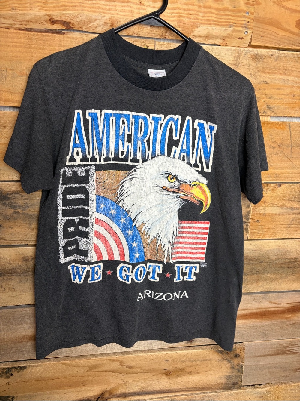 Delta Black Eagle Graphic Tee with Red, White & Blue Accents